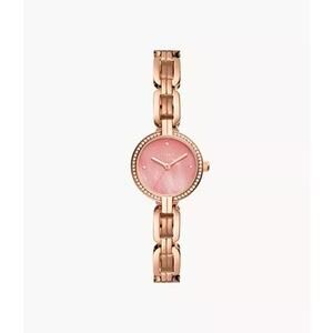 Fossil BQ3771 Kerrigan Mini Three-hand Rose Gold-Tone Stainless Steel Watch